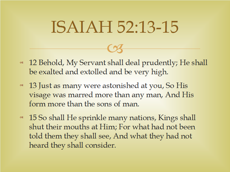 Isaiah 52 13 15 Commentary